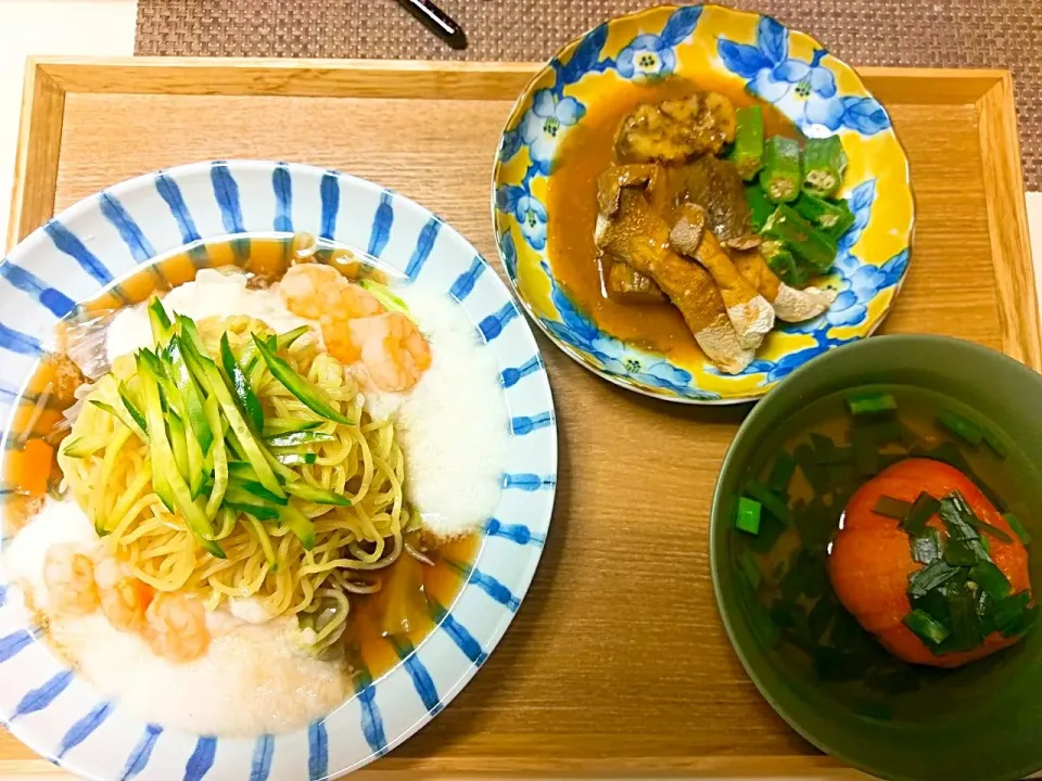 とろろ冷やし中華定食|vege食堂さん