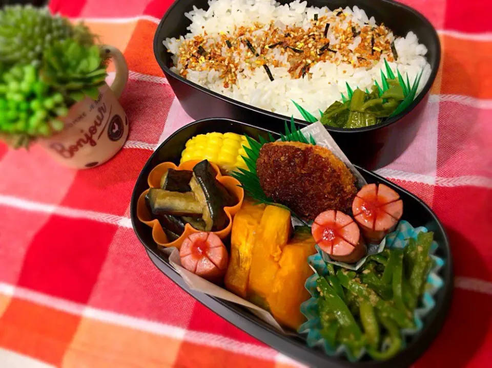 Snapdishの料理写真:2017.8.31🌞🌱

今日のお弁当🕺💕|makkkkkoさん