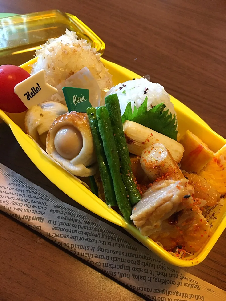 おにぎり🍙&塩焼き鳥のお弁当😋|ききさん