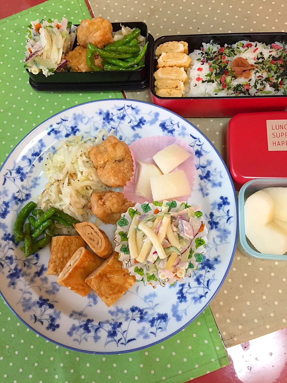 Snapdishの料理写真:夏休み最終日のお昼ごはんだよ〜〜|チィズママさん