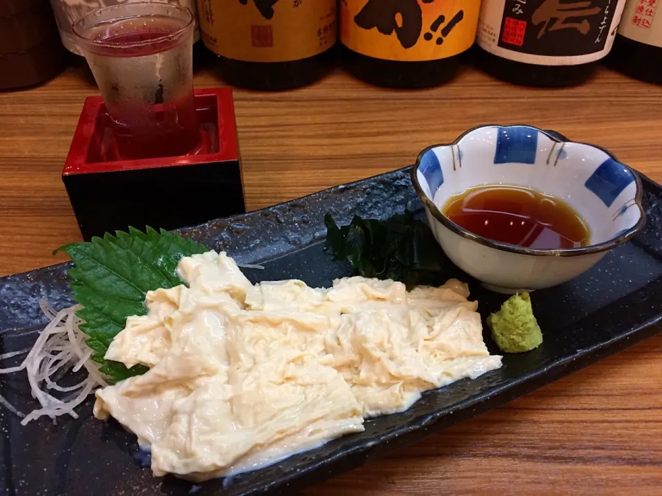 湯葉刺と日本酒|マユマユさん