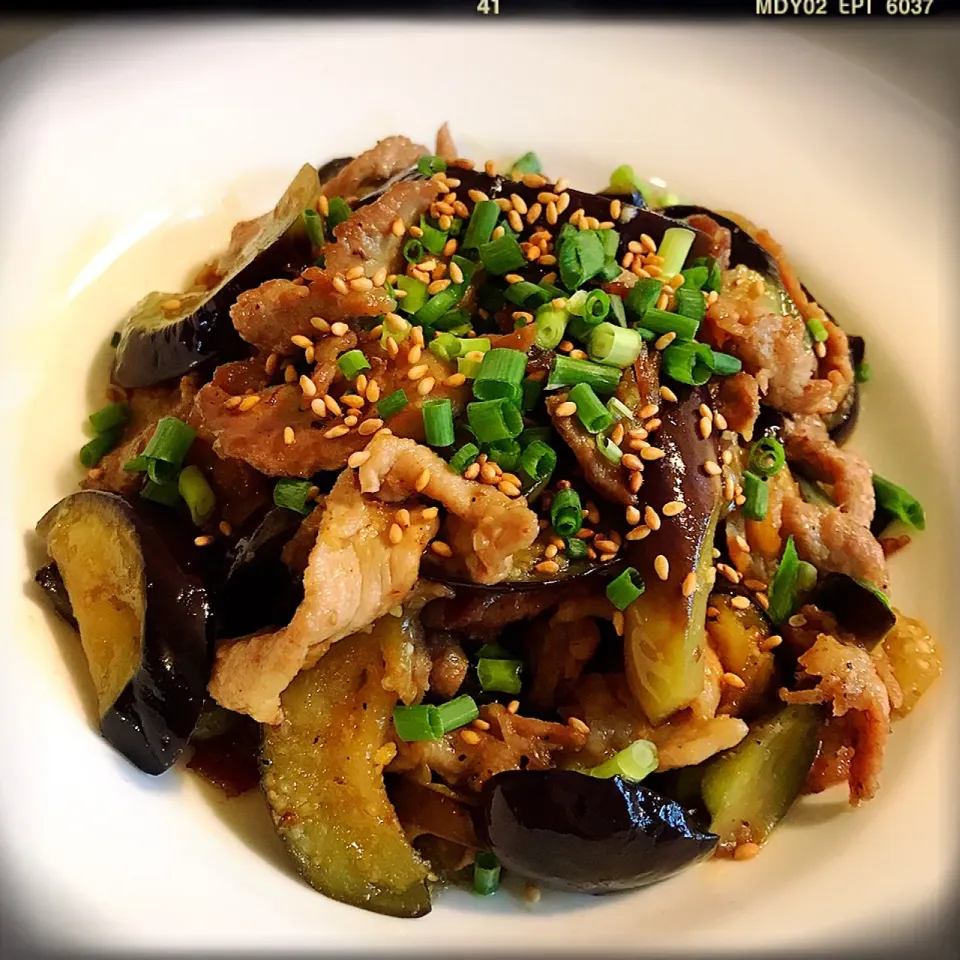 Snapdishの料理写真:ナスの味噌炒め。 Eggplant Stir-fry with Miso|toyamadaさん