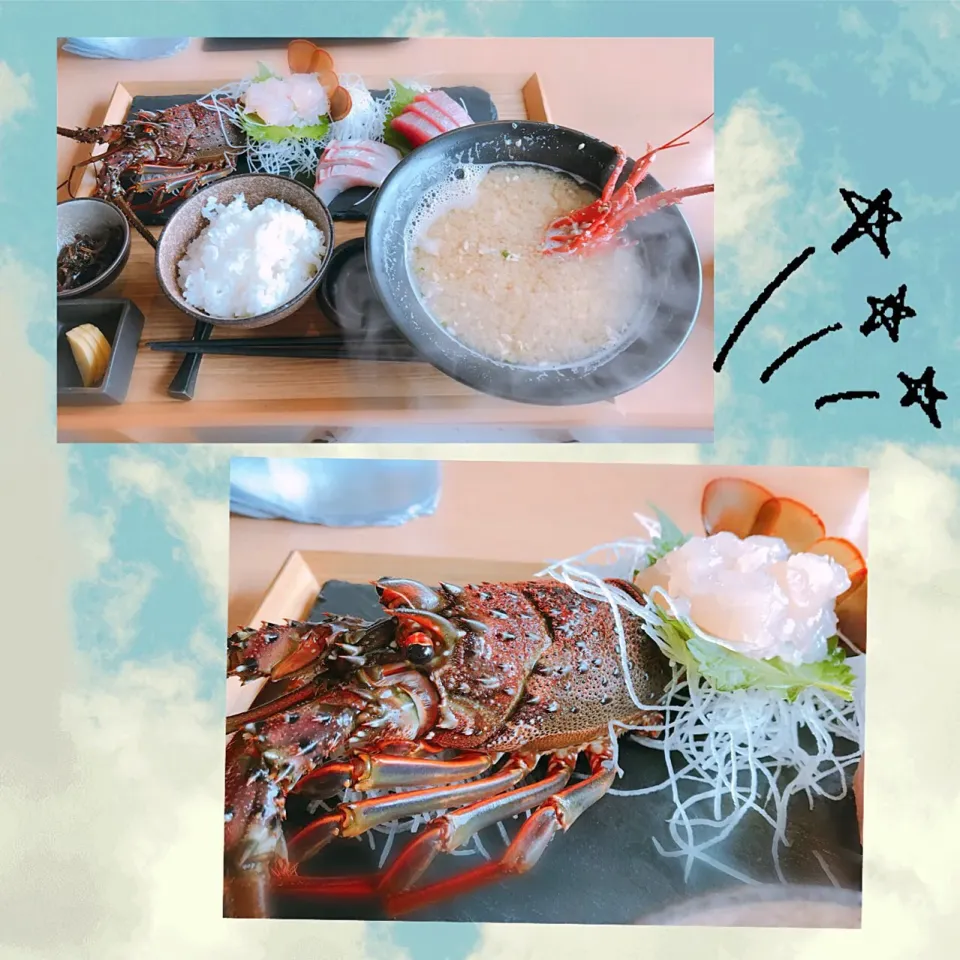 Snapdishの料理写真:豪華伊勢海老ランチ🦐✨|ミニーさん