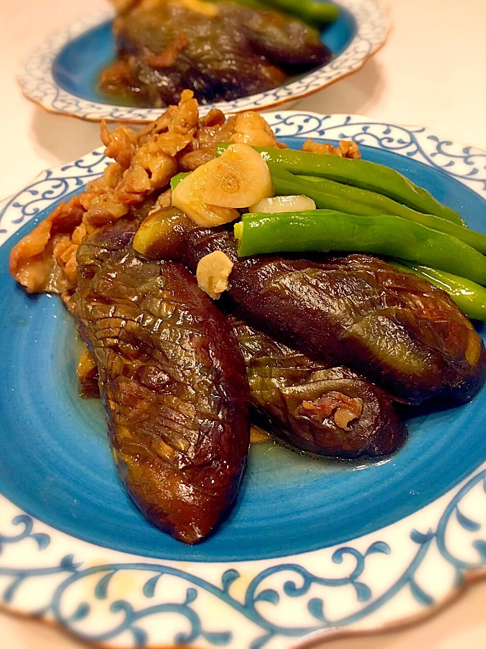 Snapdishの料理写真:真希ちゃんの 茄子のこってり煮🍆🎶😋|まるまさん