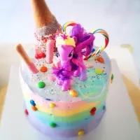 My Little Pony Rainbow Cake|trishbebeさん