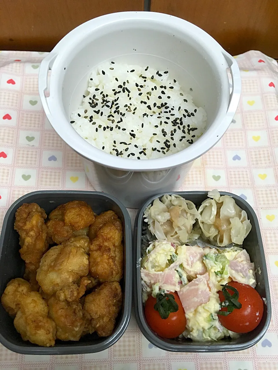 9月2日息子弁当 唐揚げ ポテトサラダ シュウマイ 始まりました🍱|オリーブさん