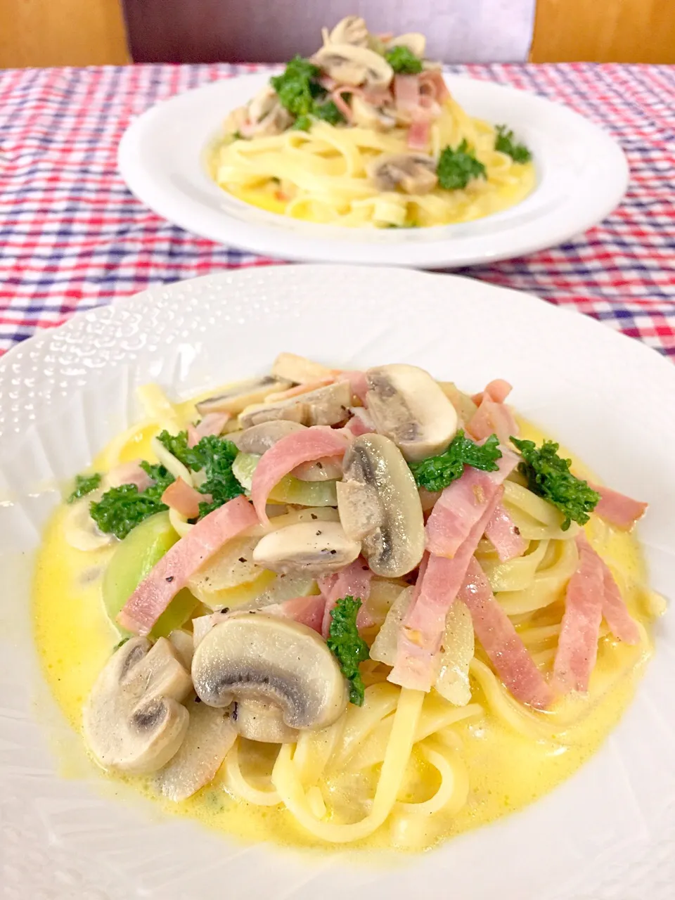 Snapdishの料理写真:#生パスタfettucine #フェットチーネ
パセリたんまり🌿マッシュルームとベーコン🥓の#クリームソース|Blueberry🫐さん