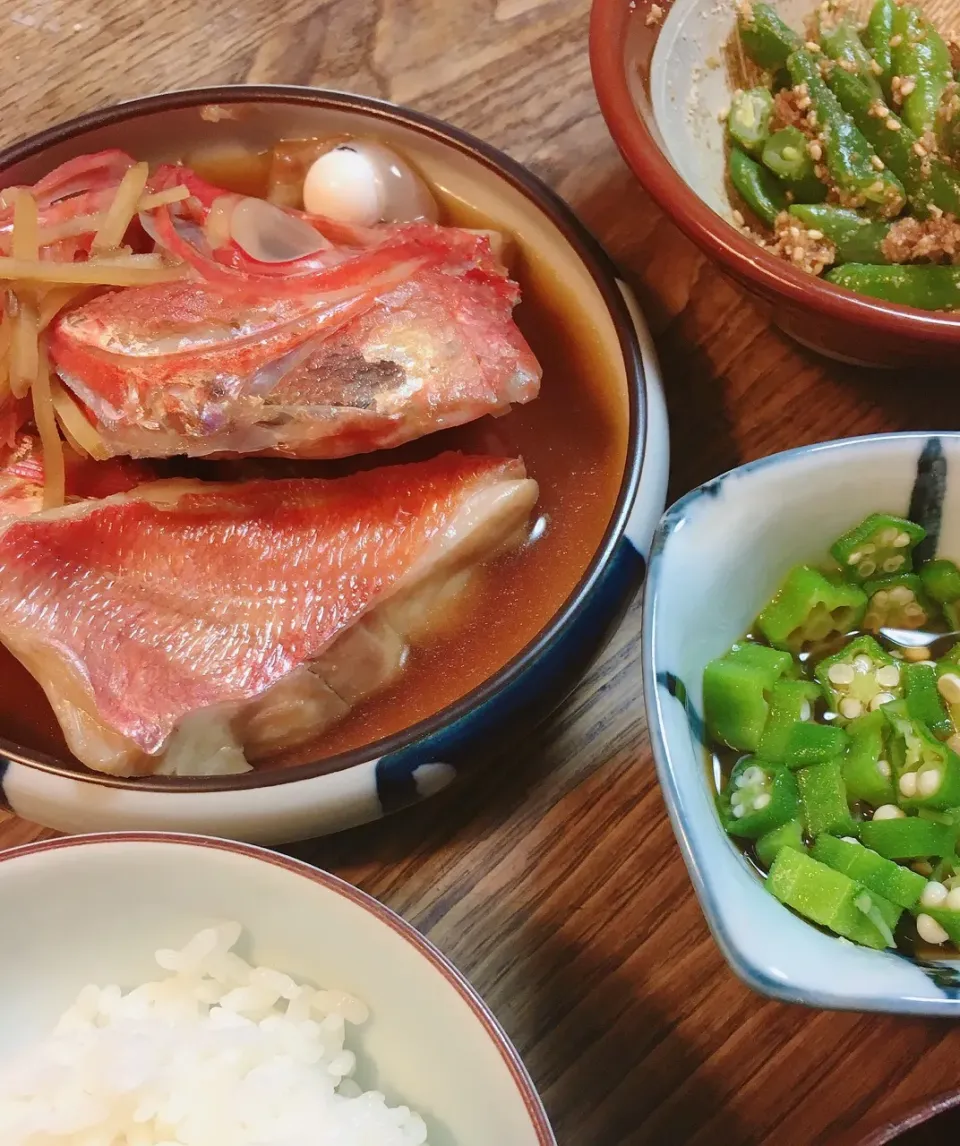 休日の夕飯
・キンメの煮付け|akiさん