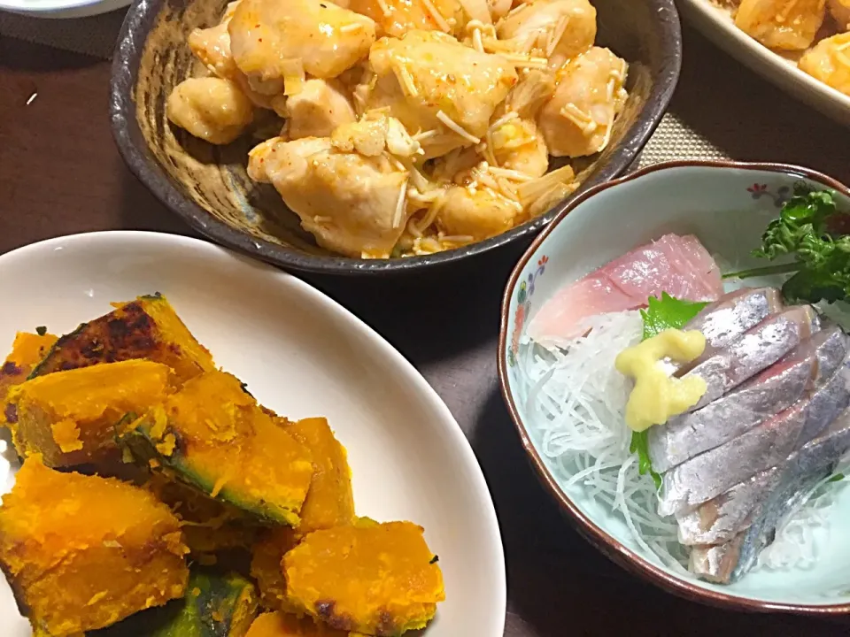 Snapdishの料理写真:鶏胸肉のピリ辛えのき和え・・あとは簡単に|Yuko Kisoさん