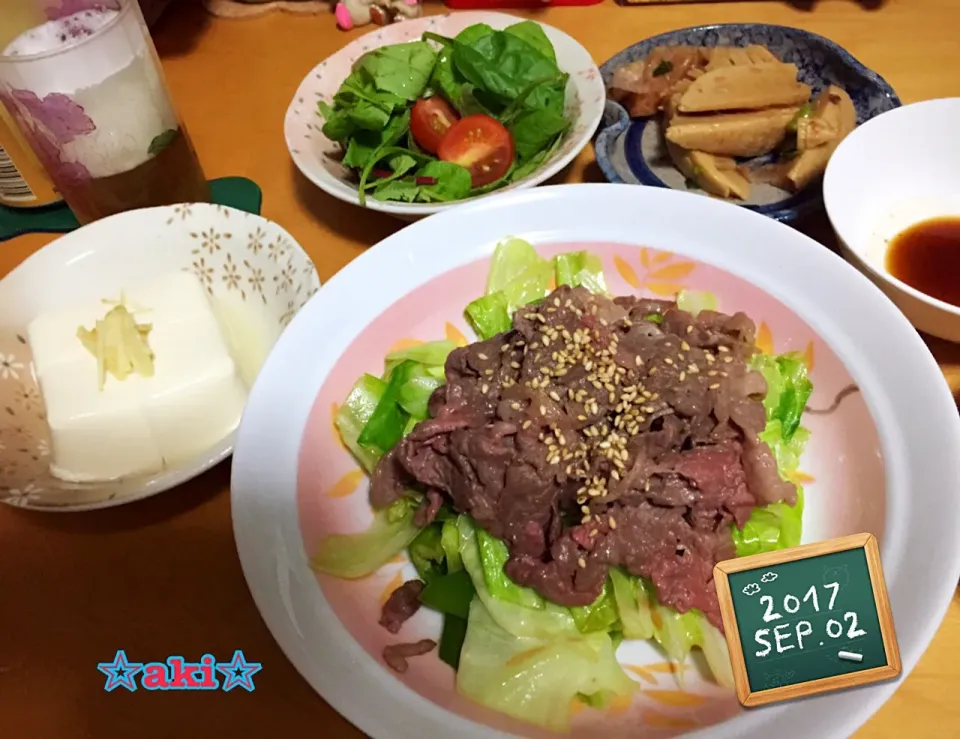 夜ゴハン🍴✨‼︎
☆2017.09.02🍀☆|☆aki☆さん