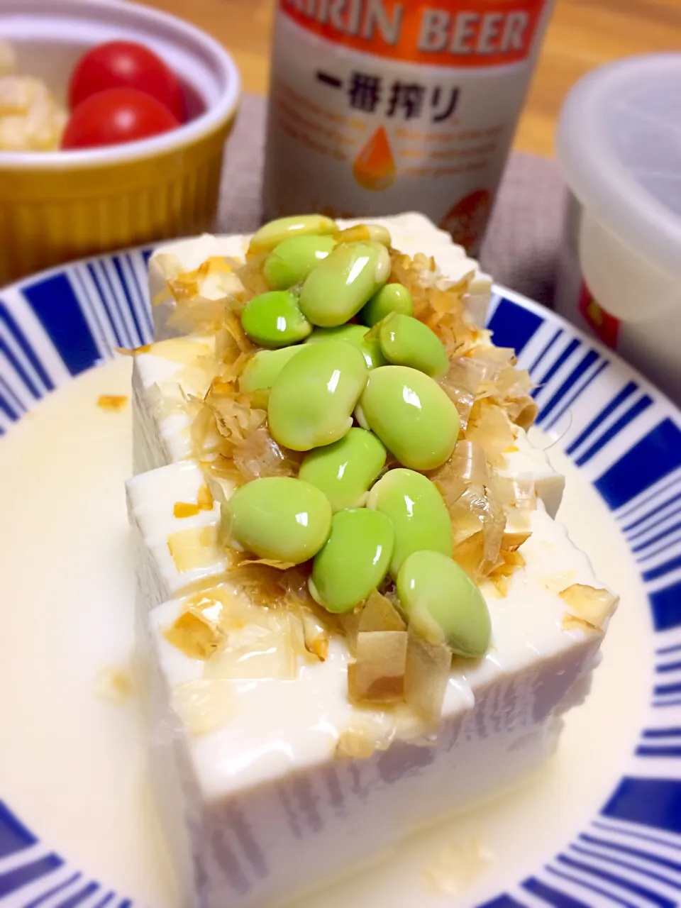 Snapdishの料理写真:豆 on 豆〜٩̋(๑˃́⊖˂̀๑) 
枝豆の出汁醤油漬け
#思いつき料理 #簡単料理|morimi32さん