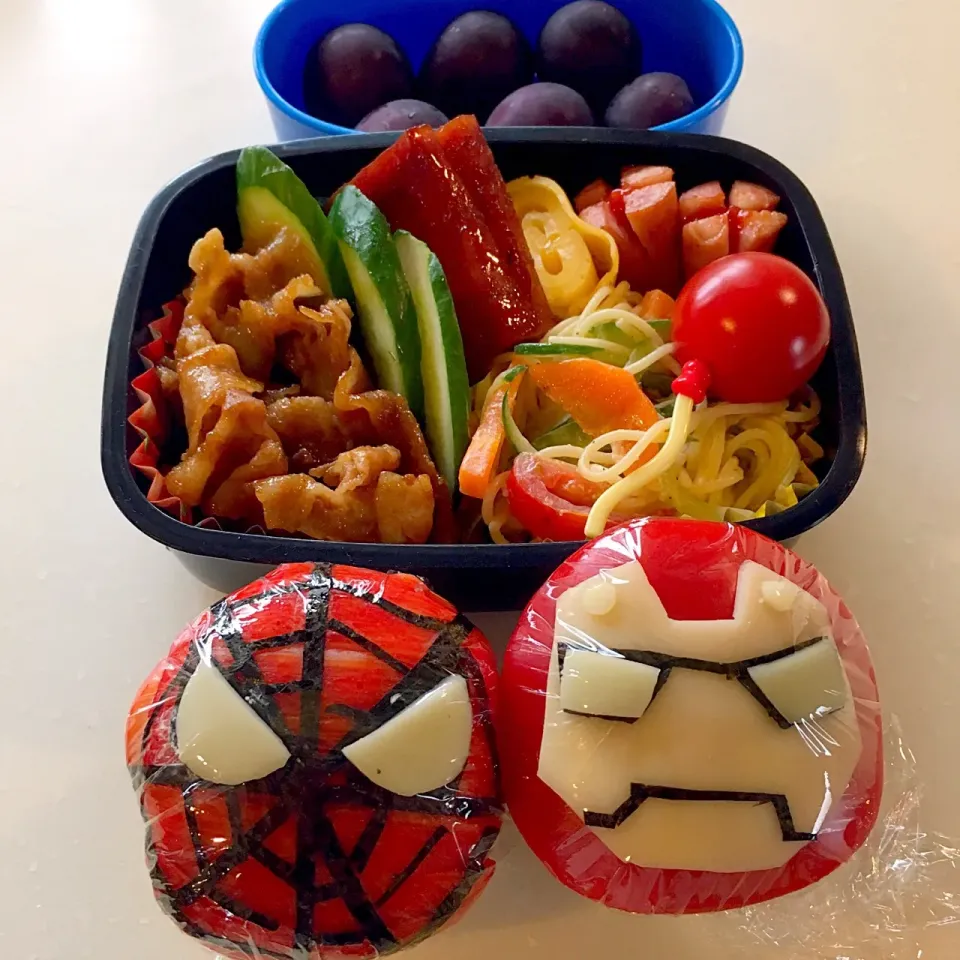 スパイダーマン&アイアンマンキャラ弁☆|OKAcha〜☆さん