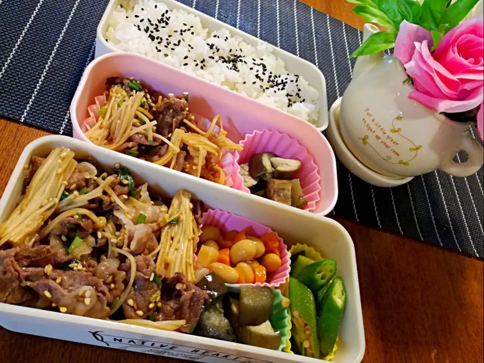 牛肉とえのきのすき煮、お弁当💕|Satoming* ੈ✩‧₊˚さん