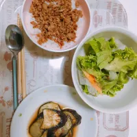 Snapdishの料理写真:🌟豚そぼろ丼
🌟茄子の焼きびたし|ゆりえさん