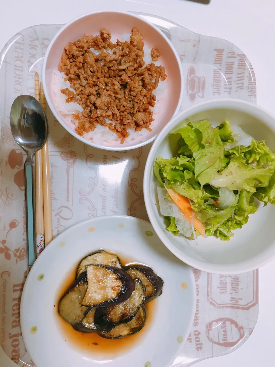 🌟豚そぼろ丼
🌟茄子の焼きびたし|ゆりえさん