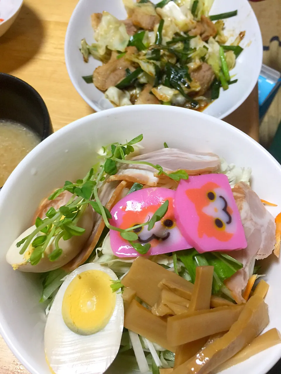 ジバニャンつけ麺と中華炒め|ミカさん