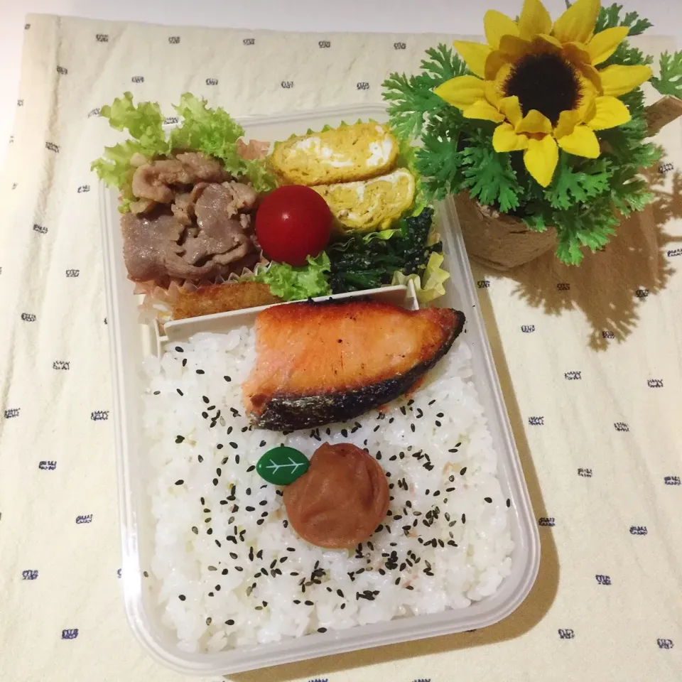 9/5❤︎実家の父日の丸弁当❤︎
今日は小学校の懇談会のため娘と一緒に自宅でお留守してもらいます(*´︶`*)|Makinsさん