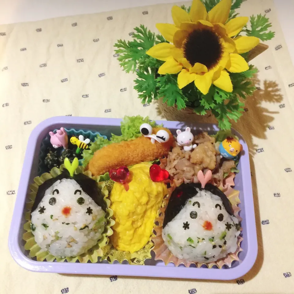 9/5❤︎娘のおにぎり弁当❤︎
失敗作…全然可愛くないです(^^;;|Makinsさん