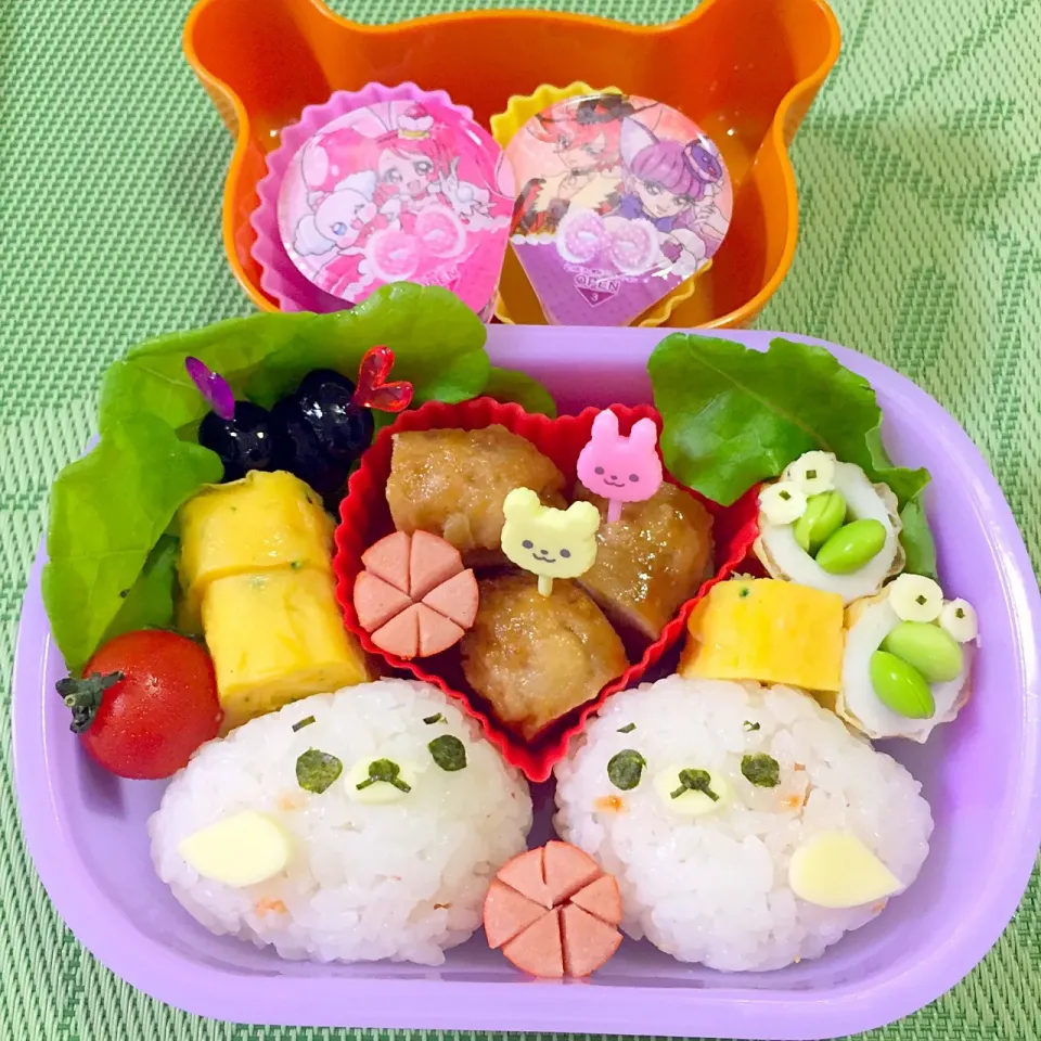 ゴマアザラシ&鶏つくね弁当#キャラ弁#ゴマアザラシ|Ikuさん