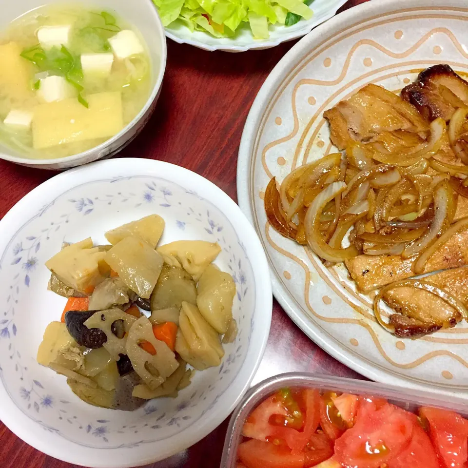 豚の味噌焼き♡トマトの砂糖漬け…|mayuさん