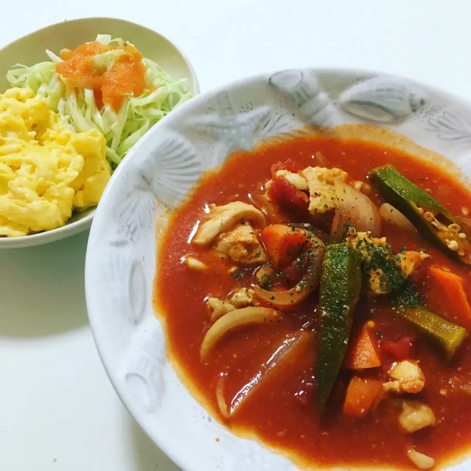 鶏胸肉と野菜のトマト煮|ゆずさん