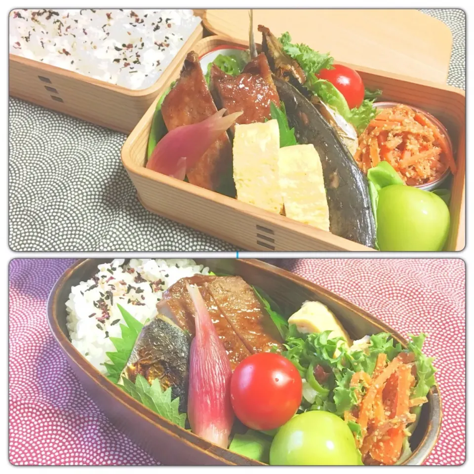 20170906 wed・王子お弁当◡̈⋆（上段）・myお弁当◡̈⋆（下段）|《 Rie 》pochiko3xxxさん