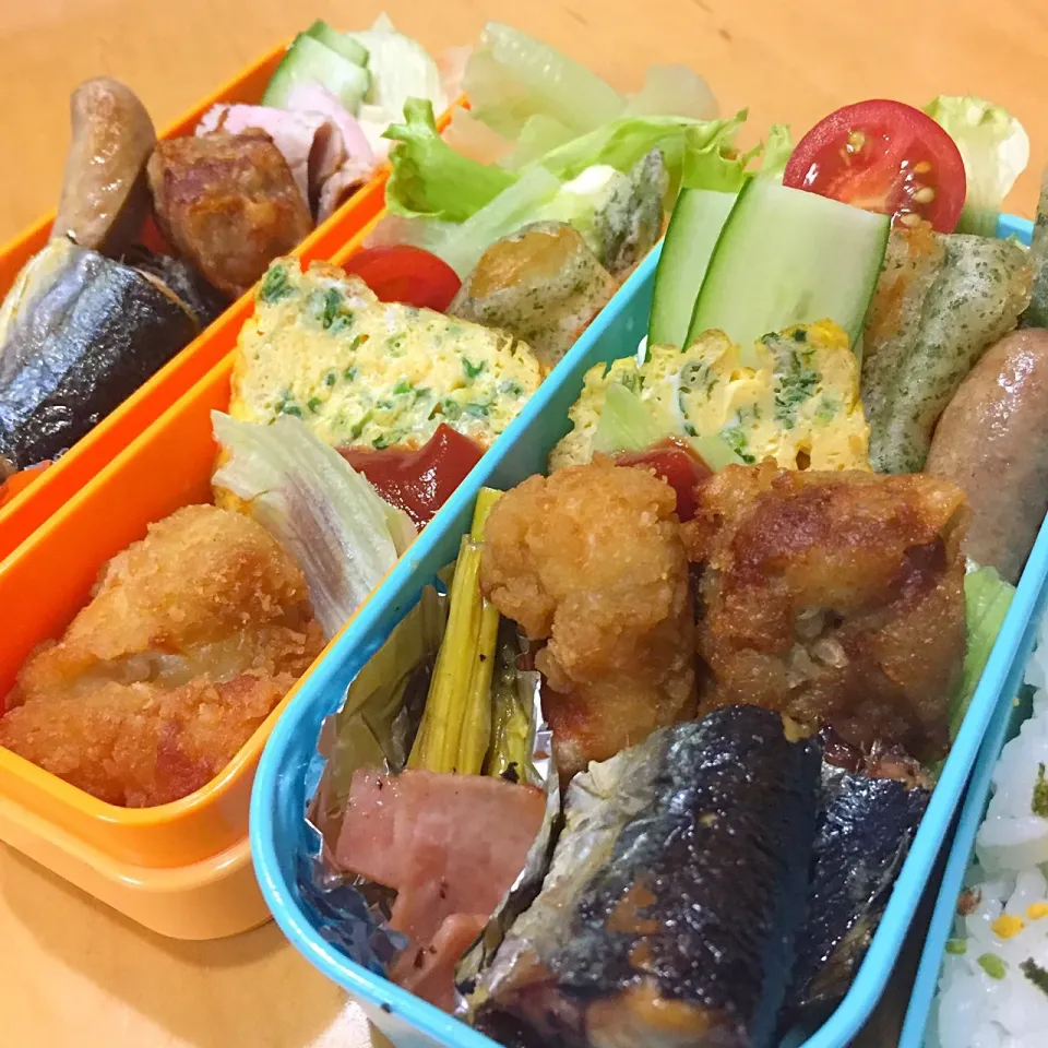 Snapdishの料理写真:今日の親父弁当！|沖縄「ピロピロ」ライフさん