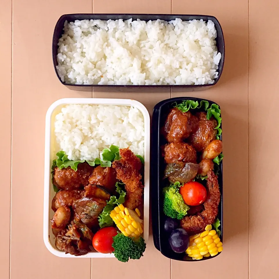 ハンバーグとエビフライのお弁当🍤#オベンタグラム #お弁当|ゆかりさん