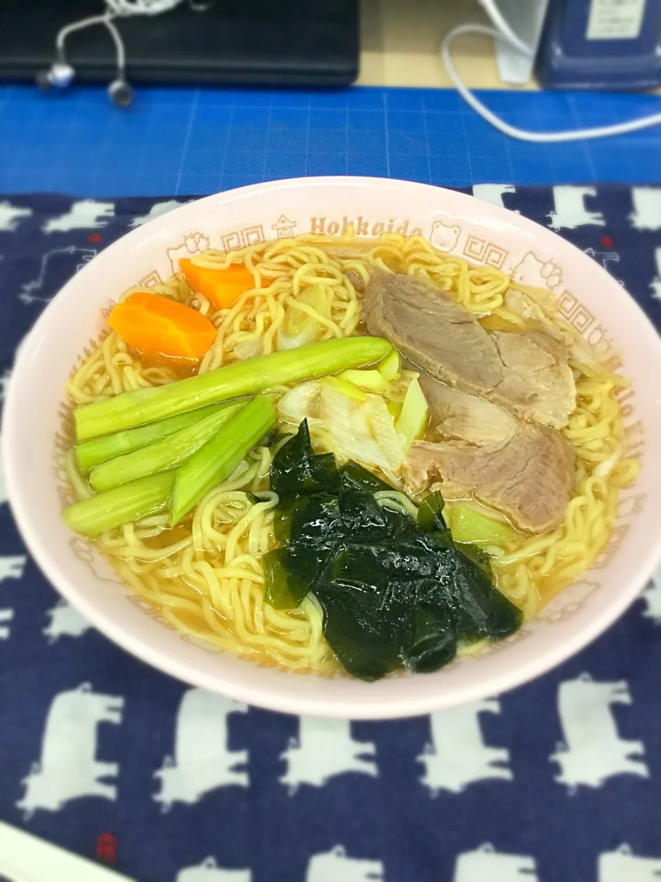 レンジ調理でラーメンランチ♫|hoppycowさん