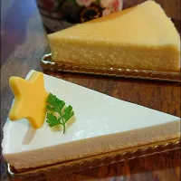 レアチーズケーキ&ニューヨークチーズケーキ 食べ比べ💛💚💛