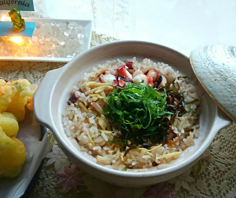 ｢薬味たっぷりの🐙タコ飯｣…美味しい！＾＾…(倒れそうなケロッピ(._.?)💦～|*ママちゃん*さん