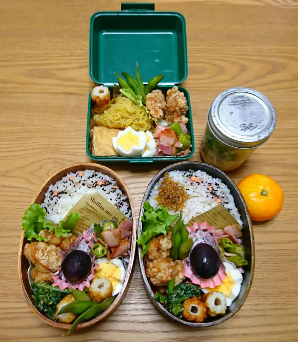 Snapdishの料理写真:『糖質制限お弁当&３人分』|seri-chanさん