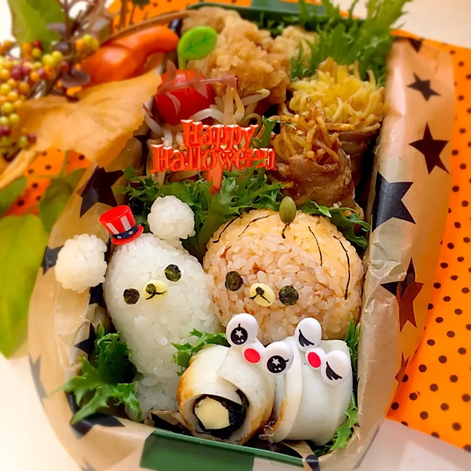 Snapdishの料理写真:ハロウィン🎃リラックマ弁当👻|せいこさん