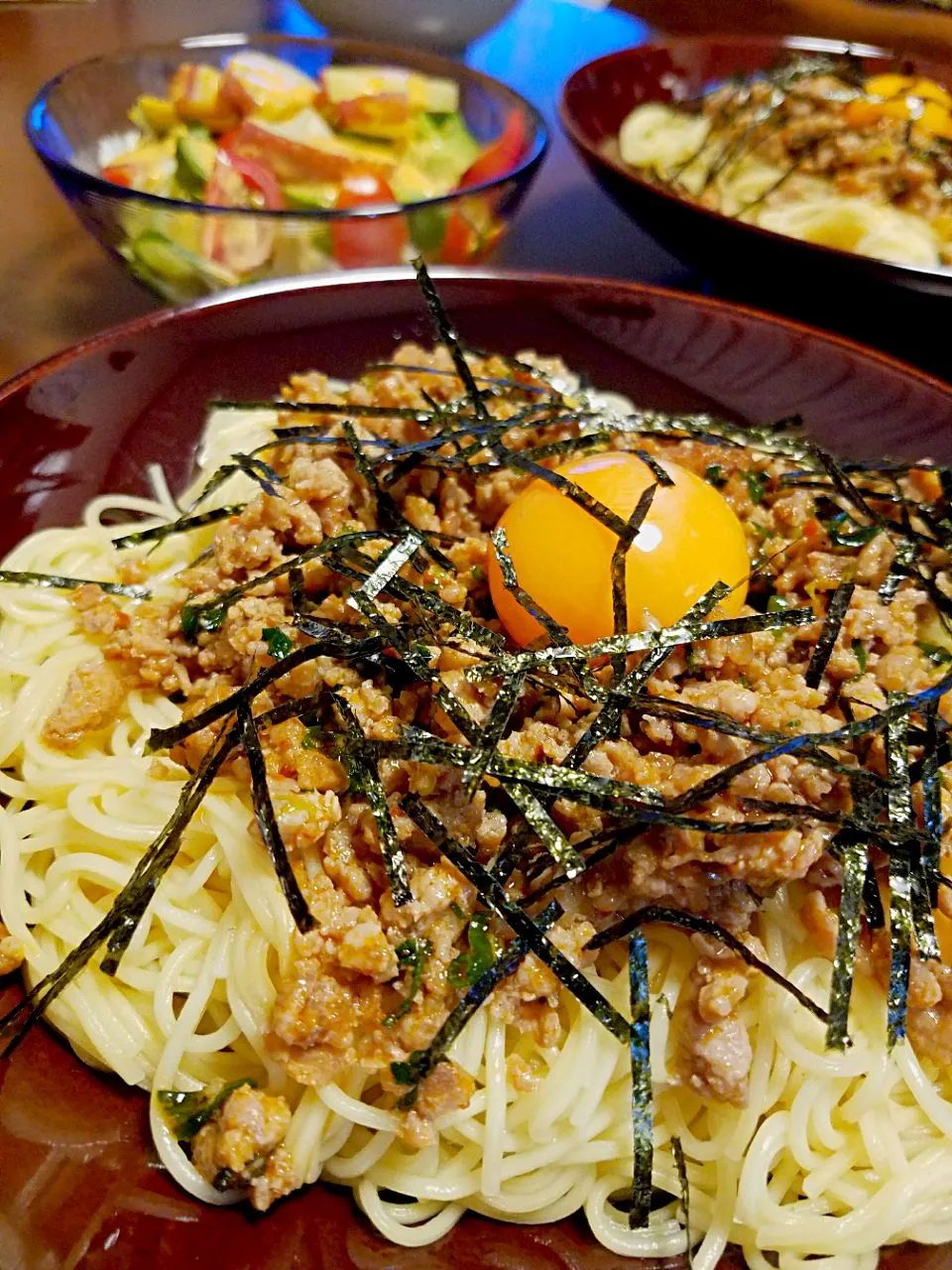 台湾まぜそば風　冷たい拉麺|ふりるさん