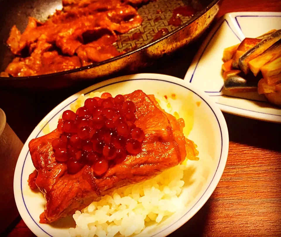 イクラ醤油漬け・牛肉・白米|炊かれたいオトコ おこん 小栁津さん