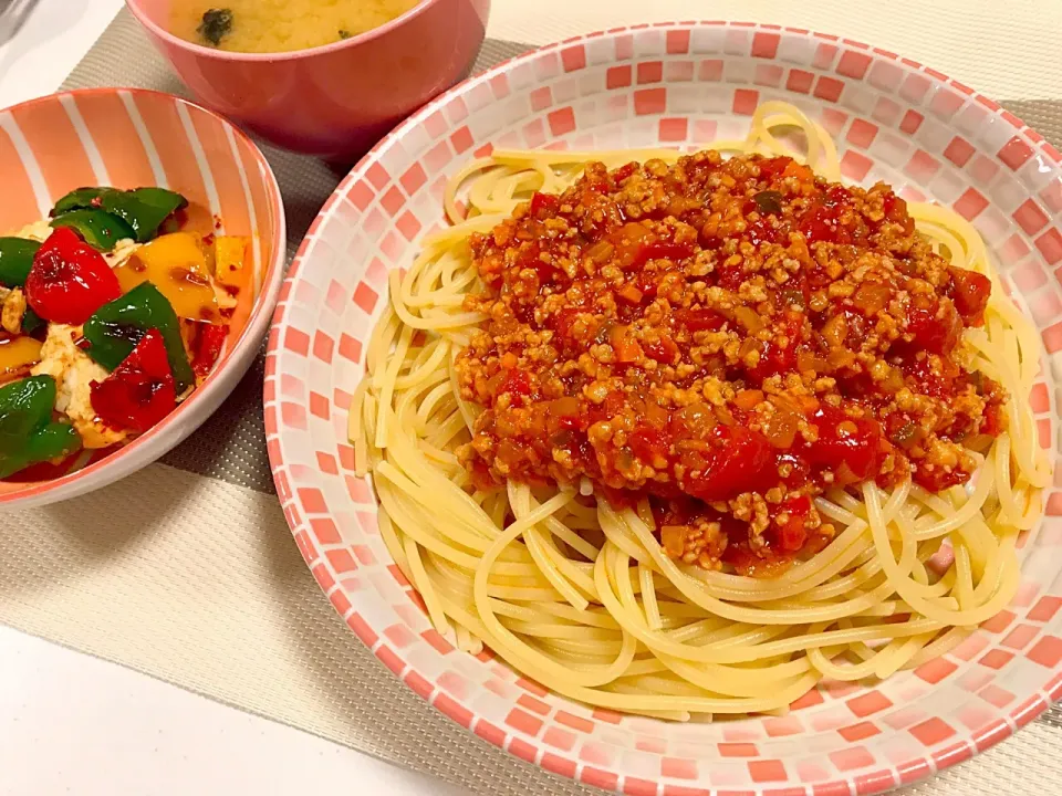 野菜たっぷりミートソースパスタ|みきさん