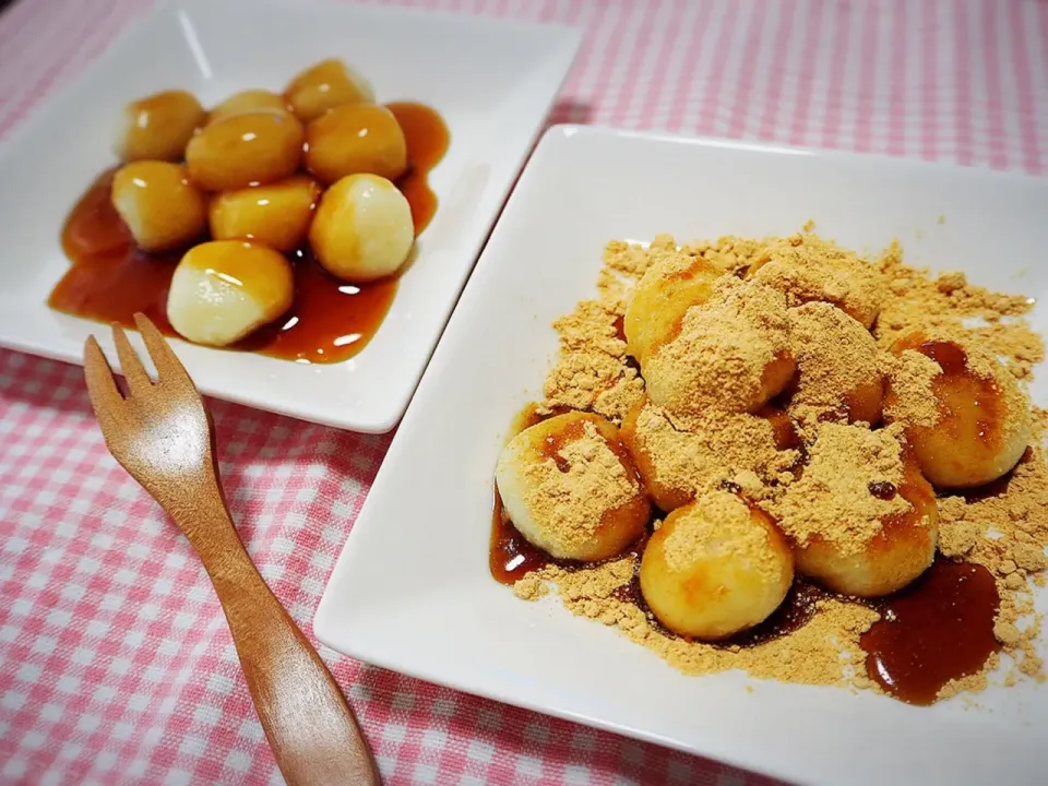 豆腐と白玉粉で白玉だんご❤️〜黒蜜きな粉&みたらし〜|ちひろさん