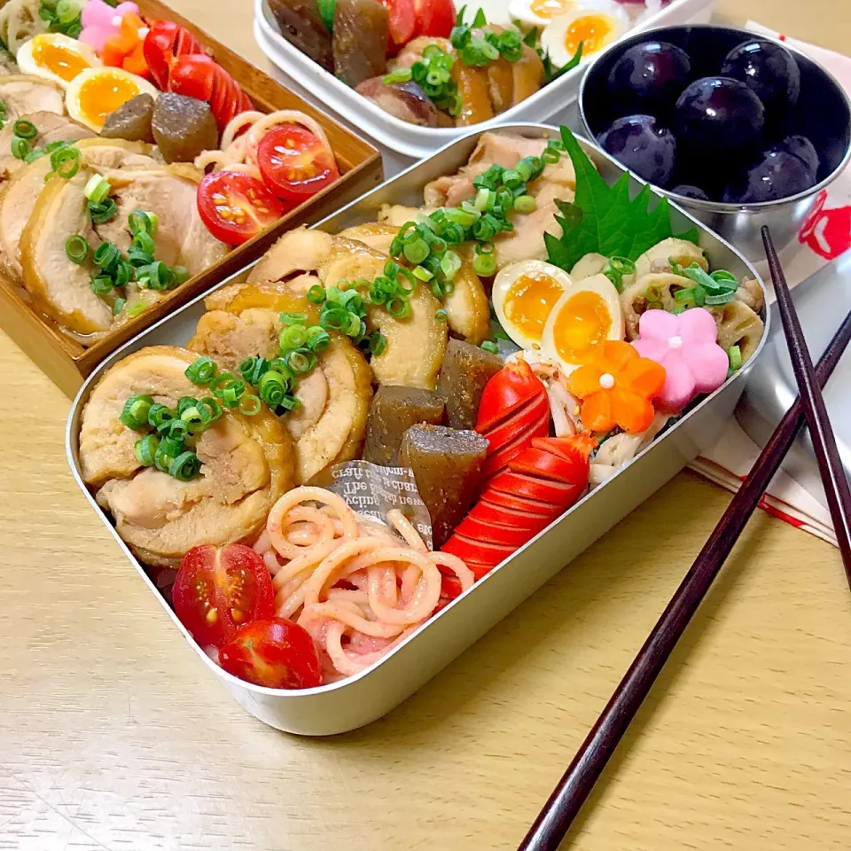 レンチン鶏チャーシューのっけ弁当|mihooobuuさん