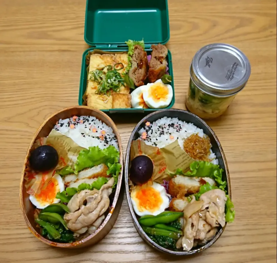 Snapdishの料理写真:『糖質制限お弁当&３人分』|seri-chanさん