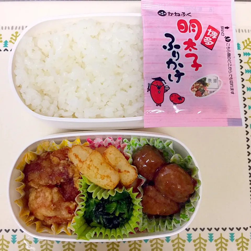 Snapdishの料理写真:中3娘お弁当♡
#牛乳アレルギー 
#お弁当 
#ナッツアレルギー|とんちゃさん