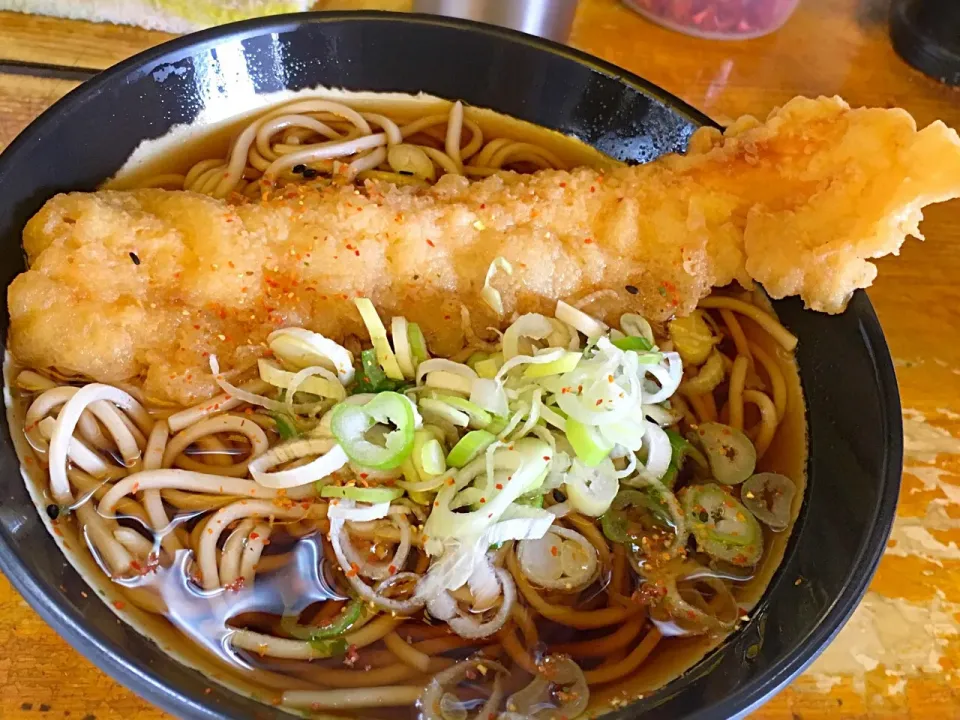 最新版・立ち食いそば名店100［首都圏編］立喰そば 田舎（目黒）いか天そば🦑 170911|ゆうじ.さん