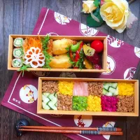 モザイクそぼろ弁当