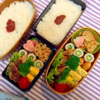 Snapdishの料理写真:9/12 高校男子のお弁当&パパ弁|おおけいさん