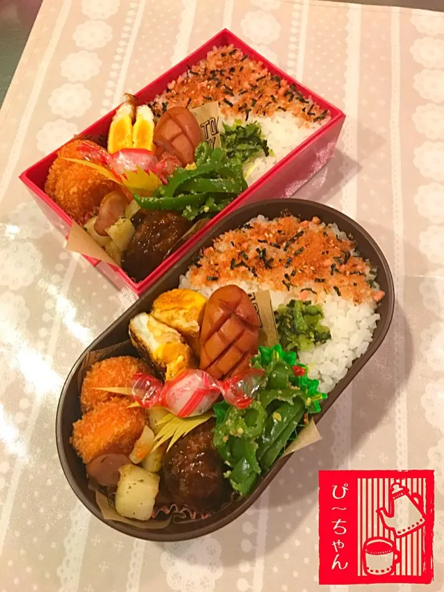 姉妹☆高校生弁当😊390日目と69日目|☆ぴ〜ちゃん☆さん