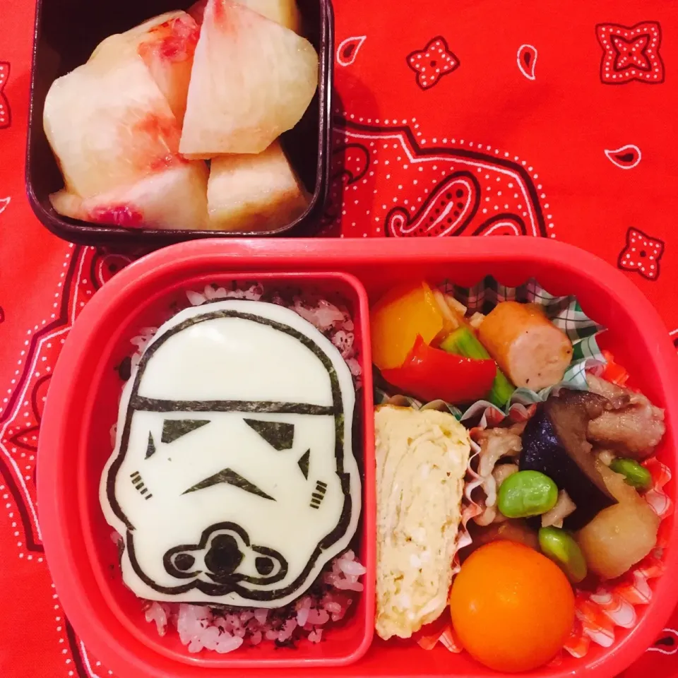 Snapdishの料理写真:#ユキ弁
#ストームトルーパー 
#スターウォーズ
#starwars 
#スターウォーズ弁当|tuyet716さん