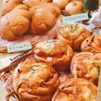 パン教室🍞🥖 #荻山和也先生のパン教室  #クリームパン #ハムロール #ワンノット.エイト