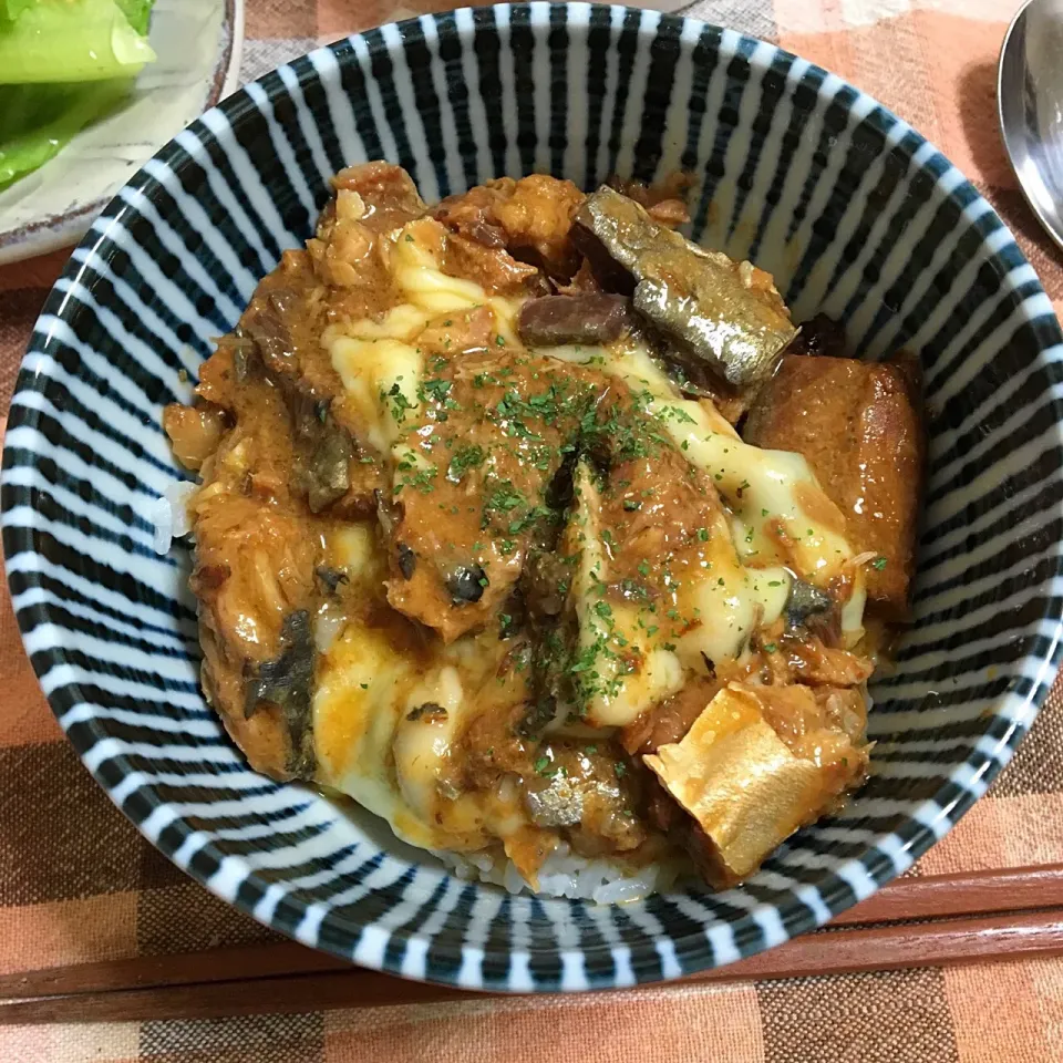 サバ味噌チーズ丼|あさかさん