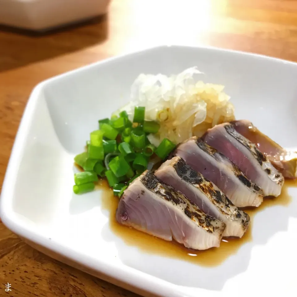 相模湾釣 ヒラソウダ(宗田鰹)たたき|まる(丸大豆)さん