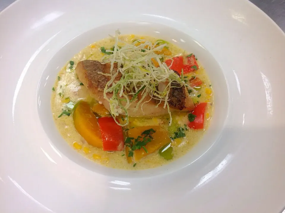 Tilefish / Veg.Chowder with Herb Oil  ‼️|Chihiro Kさん