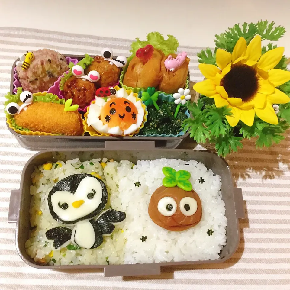 Snapdishの料理写真:9/13❤︎娘の日の丸弁当❤︎ペンギン🐧
#お弁当 #お昼ごはん #娘弁当 #ランチ #日の丸|Makinsさん